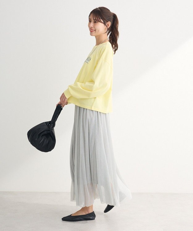 Green Parks 刺繍ロゴクロップドＴシャツ Yellow