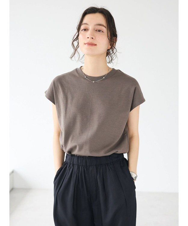 CRAFT STANDARD BOUTIQUE スムースフレンチスリーブプルオーバー Charcoal Gray