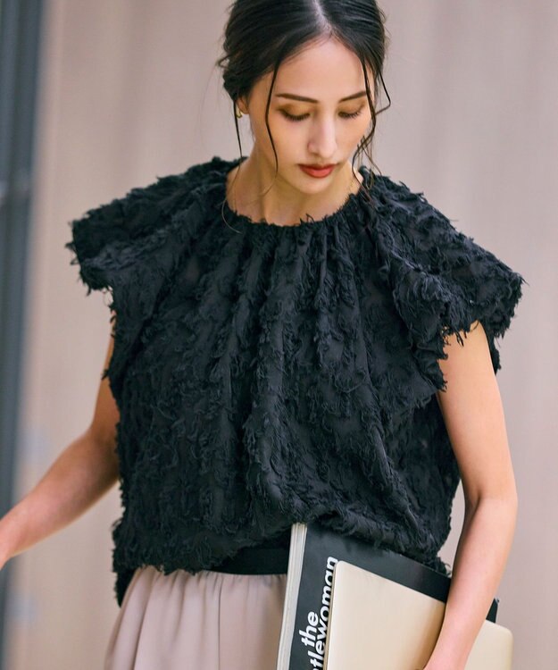 BEIGE， FRANCETTE / ジャガードトップス Black