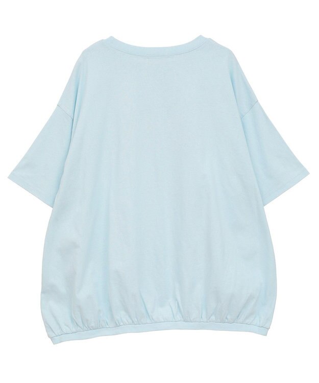 Green Parks カレッジロゴ刺繍５分袖チュニック Blue