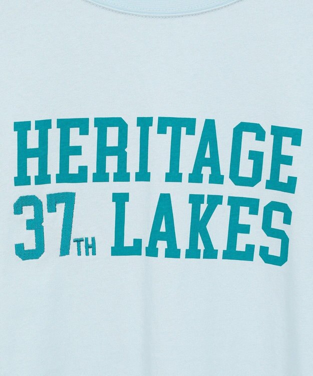 Green Parks カレッジロゴ刺繍５分袖チュニック Blue