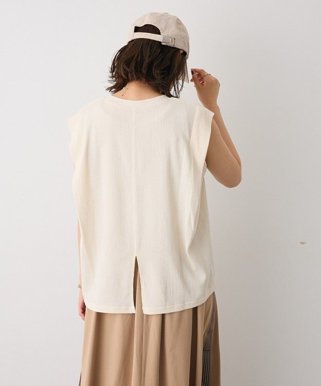 CRAFT STANDARD BOUTIQUE バックタックノースリーブプルオーバー Light Beige