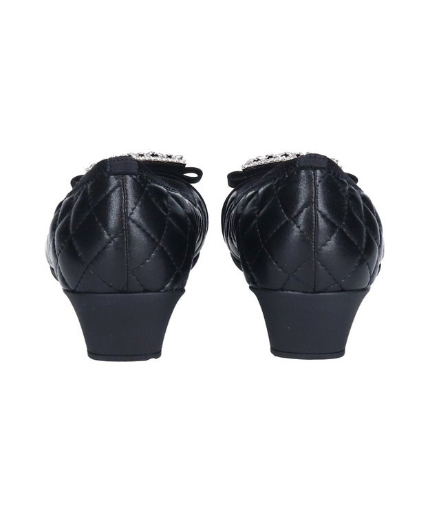 Bridget Birkin ＜3E＞【Bridget Birkin Walk】キルティングビジューリボンウォーキングパンプス ブラック