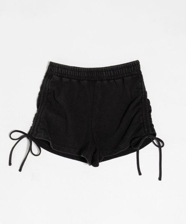 WEGO 【セットアップ対応】サイドドロストスウェットショートパンツ スミクロ