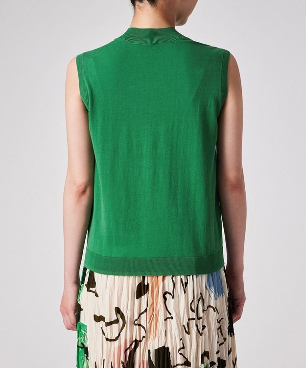 Paul Smith パイピングストライプ ノースリーブ ニット グリーン