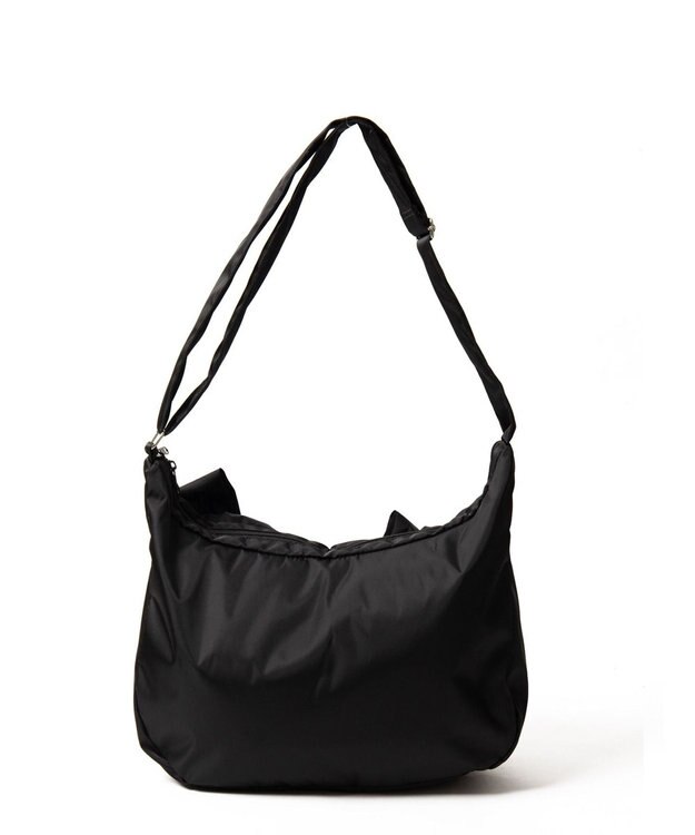 WEGO リボンデザインBIGショルダー ブラック