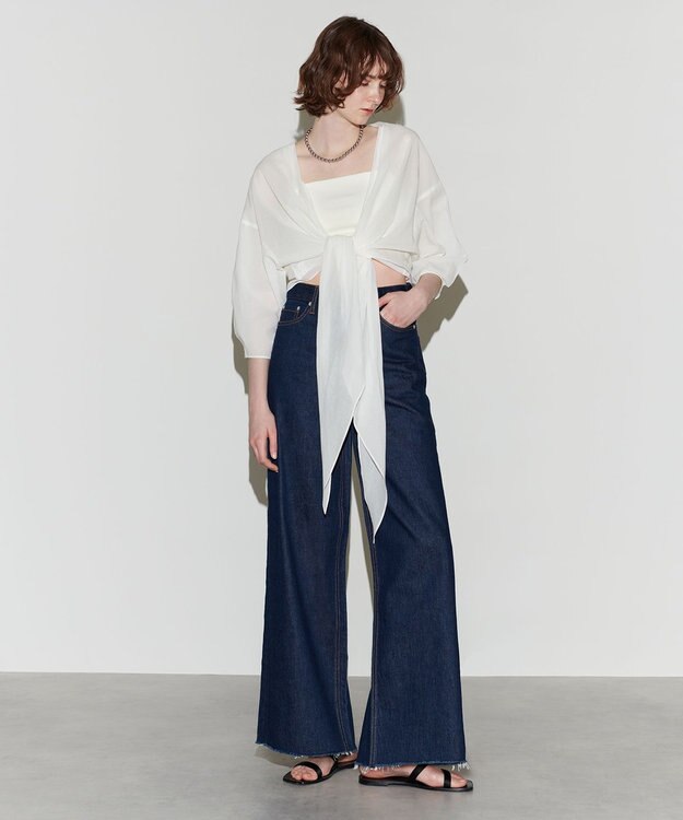 NAVE 【Nave 　洗える】マルチウェイシアーブラウス ホワイト系