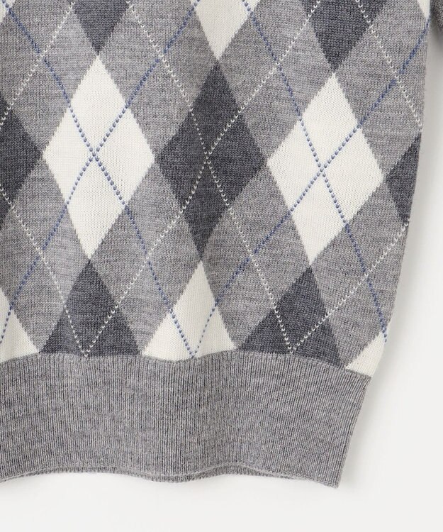 J.PRESS LADIES 【WEB限定カラーあり・洗える】アーガイルツイン ニット グレー系