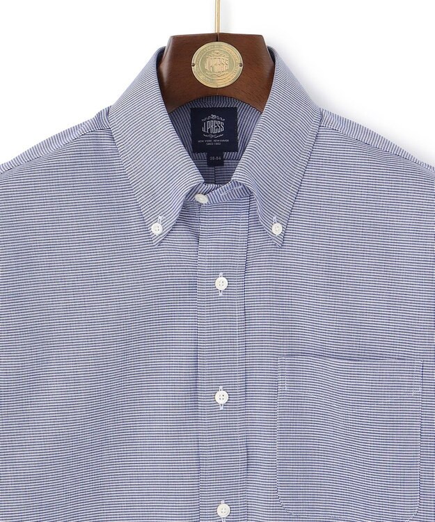 J.PRESS MEN 【PREMIUM PLEATS / 形態安定】PANAMAミニチェックシャツ/ B.D. ネイビー系3