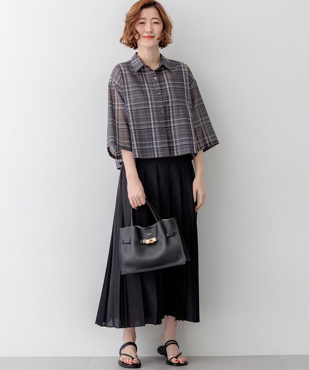 23区 VIOLAd'ORO イタリアンWフェイスレザー トートバッグ ブラック系