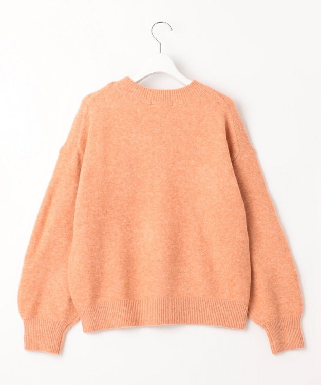 Feroux 【洗える】クルーネックニット プルオーバー ライトオレンジ系