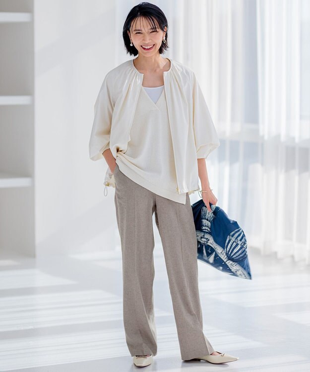 23区 PELLICO セミスクエアトゥ バックル パンプス ライトイエロー系