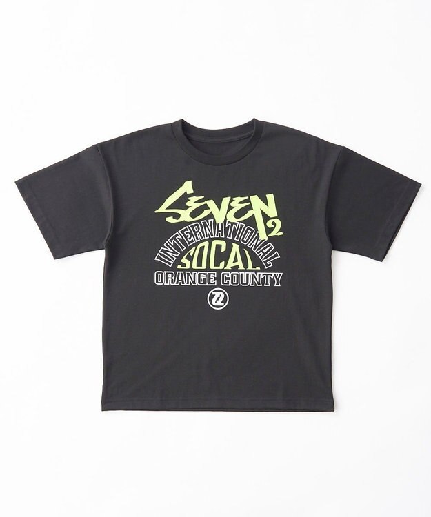 OP／FILA 【SEVEN2】カレッジロゴプリントTシャツ ブラック