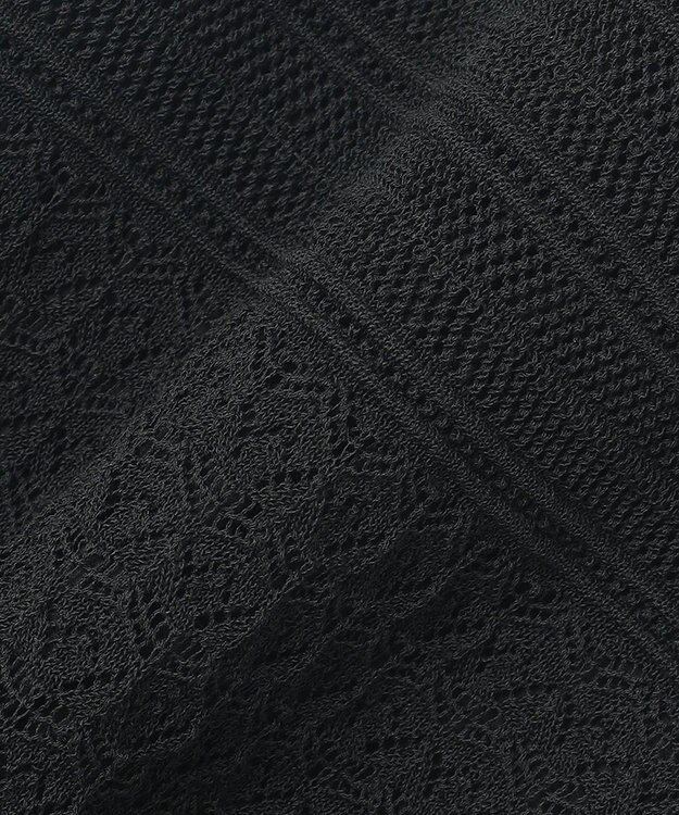 23区 【洗える】リネンコットンドライ ニットフレア スカート ブラック系