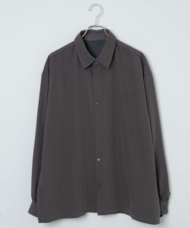 WEGO トロミBIGシャツ ダークグレー
