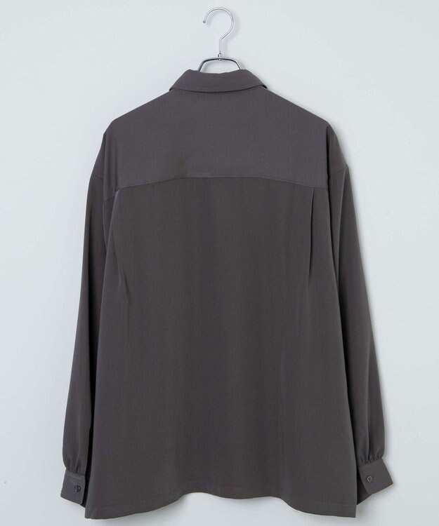 WEGO トロミBIGシャツ ダークグレー