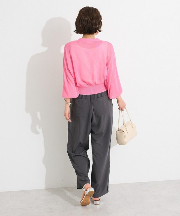 CRAFT STANDARD BOUTIQUE シアーニットカーディガン Pink