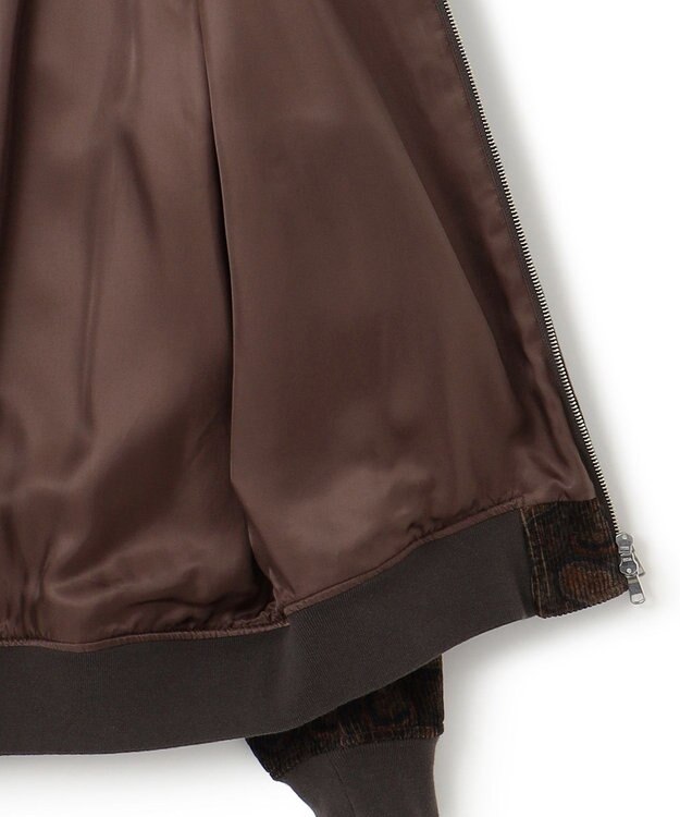 J.PRESS MEN ペイズリープリント コーデュロイ ゴルフジャケット ダークブラウン系