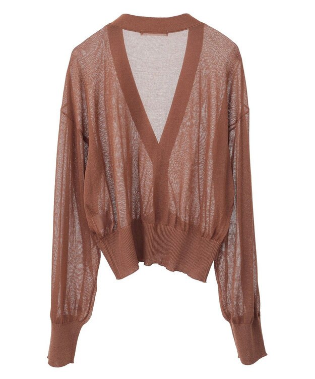 CRAFT STANDARD BOUTIQUE シアーニットカーディガン Brown