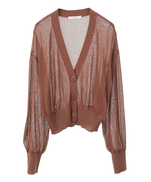 CRAFT STANDARD BOUTIQUE シアーニットカーディガン Brown