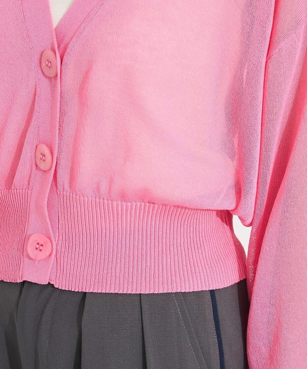 CRAFT STANDARD BOUTIQUE シアーニットカーディガン Pink