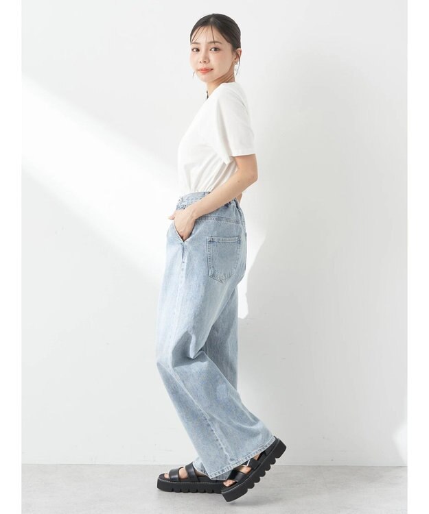 earth music&ecology ロゴソリッドミニマルＴシャツ Off White