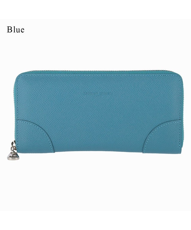 tsumori chisato CARRY ラックスtcネーム ラウンドファスナー長財布 ブルー