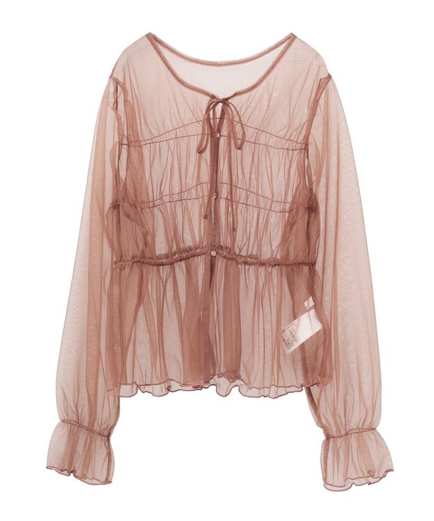 CRAFT STANDARD BOUTIQUE チュール２ｗａｙカーディガン Brown