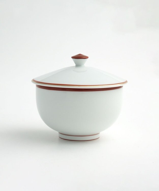 たち吉 【たち吉】瑞鶴お茶呑茶碗〈５客〉波佐見焼 ホワイト×レッド