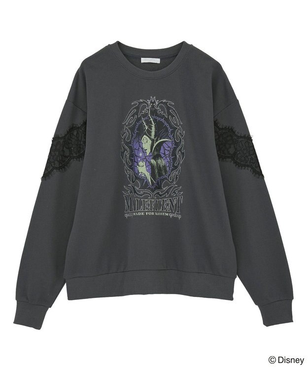 Green Parks VILLAINS/レースドッキングプリントスウェット Black