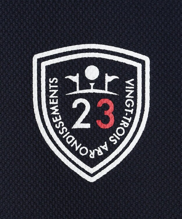 23区GOLF 【MEN】【WEB&一部店舗限定】ハニカムカノコ 半そでポロシャツ ネイビー系