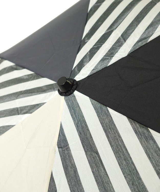 +RING UNISEX プラスリング 簡単開閉式折傘55cm BLK-STP T1383 黒