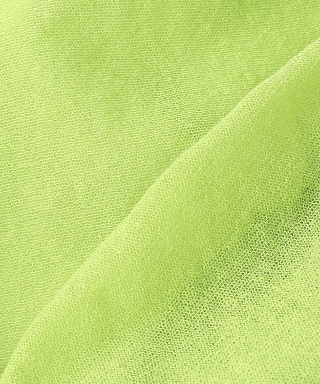 BEIGE， 【洗える・Oggi 7月号掲載】LUPINUS / リネン混半袖プルオーバーギャザーニット Lime