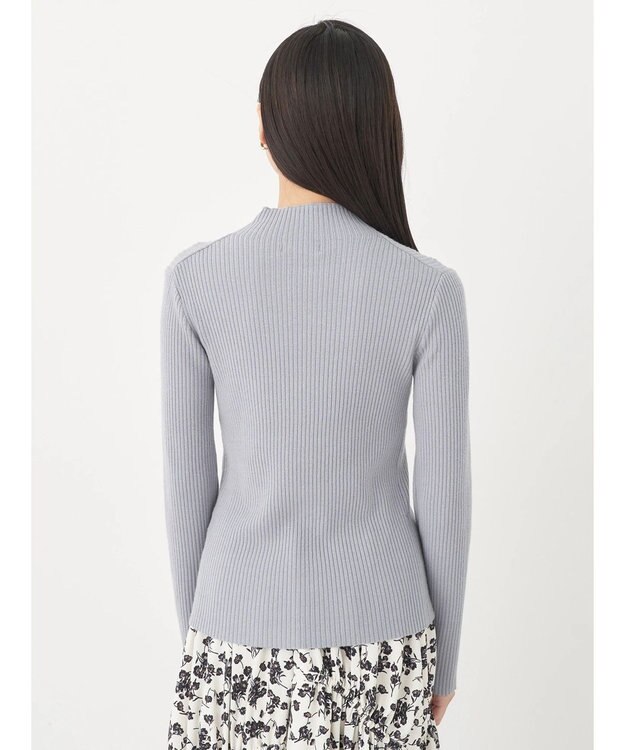 earth music&ecology ＳＥＴ２点Ｖネックジャンスカ＋ハイネックニット Gray