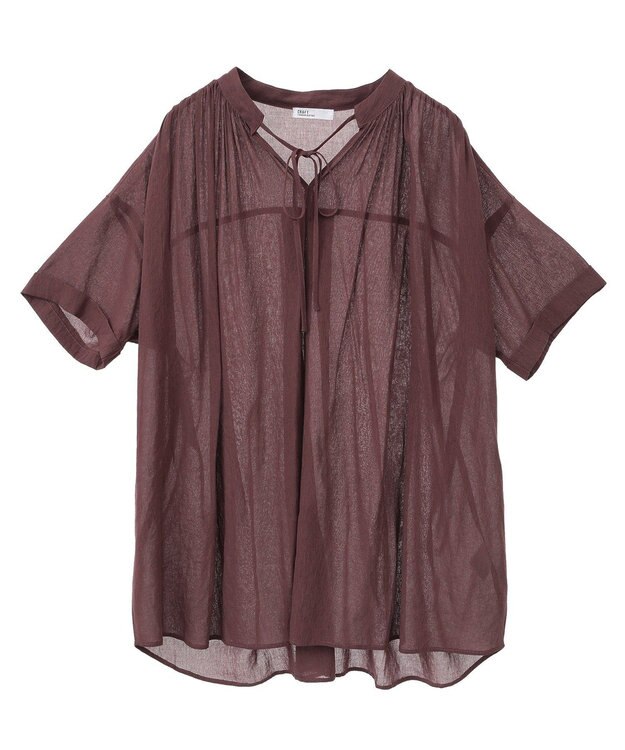 CRAFT STANDARD BOUTIQUE ヴィンテージボイルタイ付ブラウス Brown
