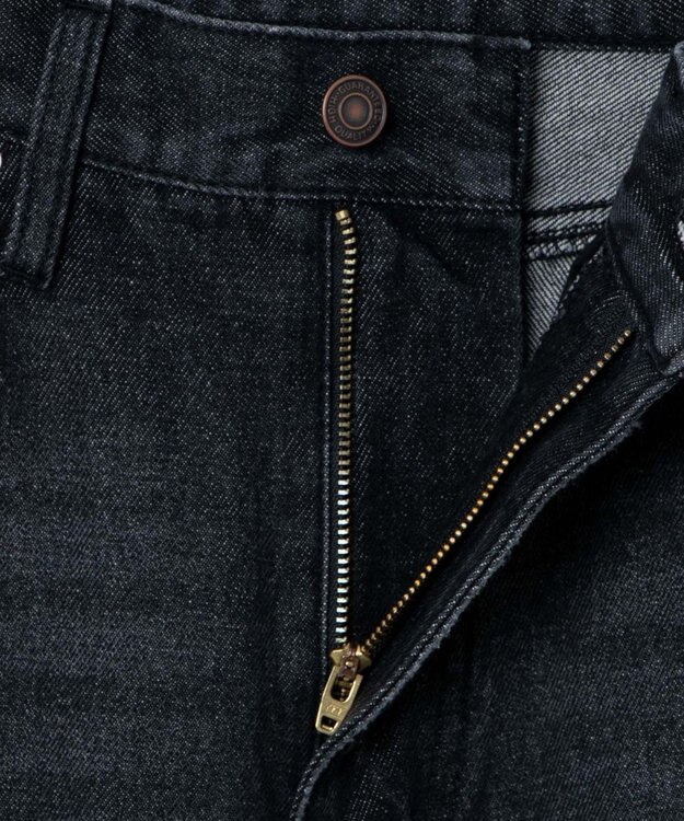 WEGO セミフレアデニムパンツ ブラック中濃色