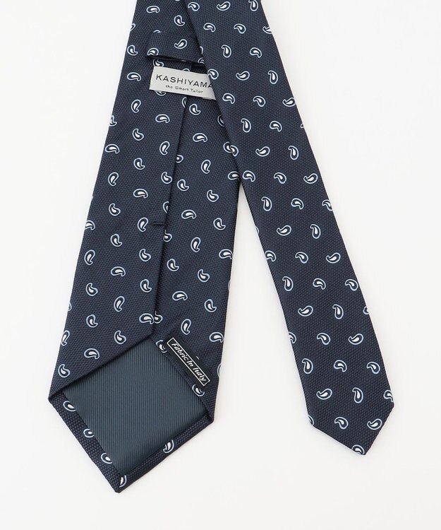 KASHIYAMA KASHIYAMAオリジナル【JAPAN MADE】ペイズリーネクタイ ブルー