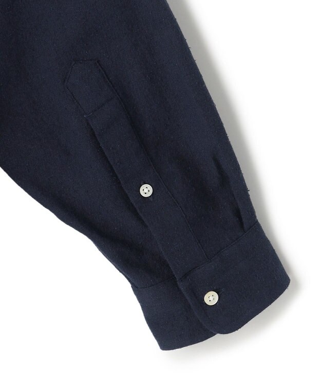 J.PRESS MEN 【J.PRESS ORIGINALS】【UNISEX】Cotton Silk Yarn Dyed Twill B.D. Shirts / Baggy-Fit ネイビー系