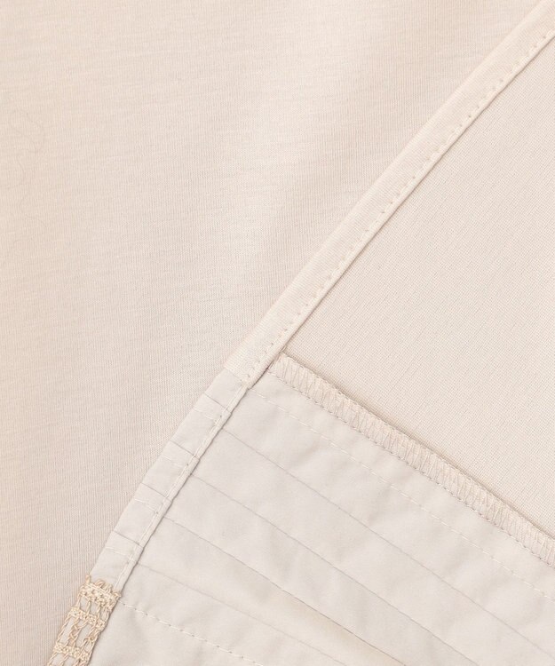 23区 S 【洗える】ブラウスライクジャージー タックディテール カットソー ライトグレー系