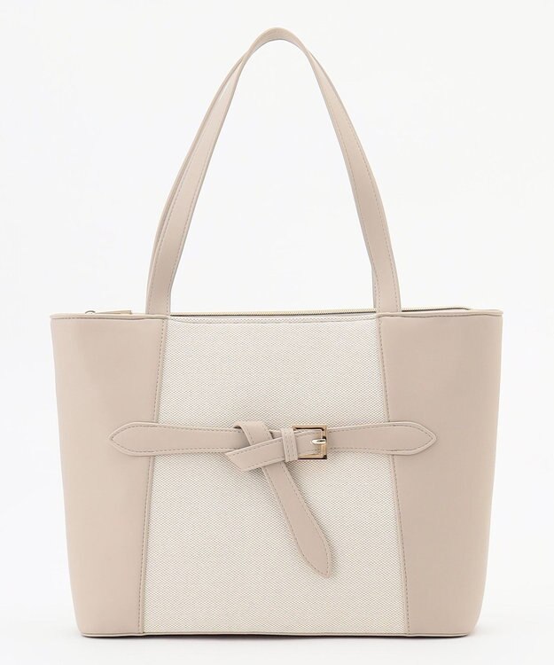 ANY SIS キャンバスコンビトート バッグ グレージュ