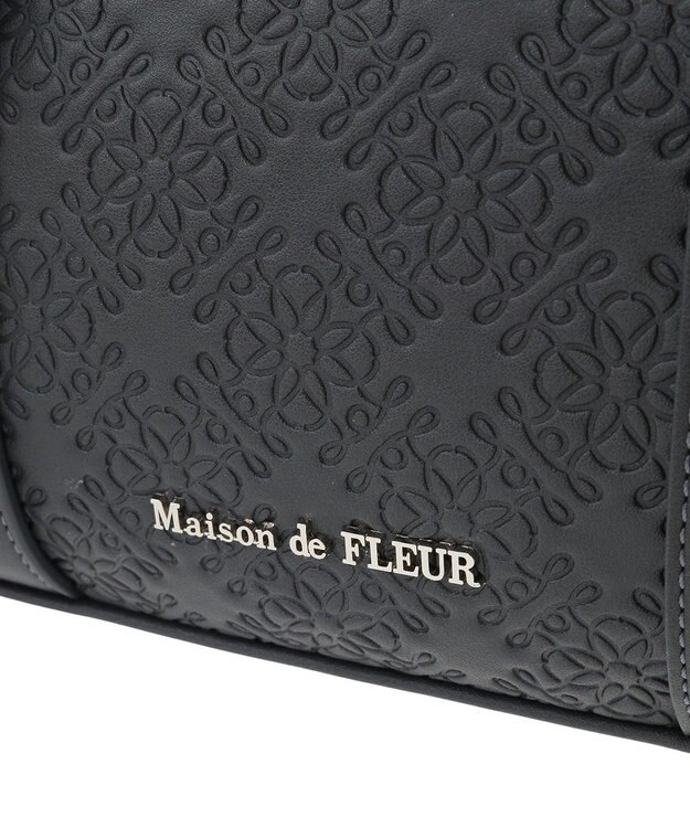 Maison de FLEUR ＦＬＥＵＲモノグラムボストンバッグ Charcoal Gray