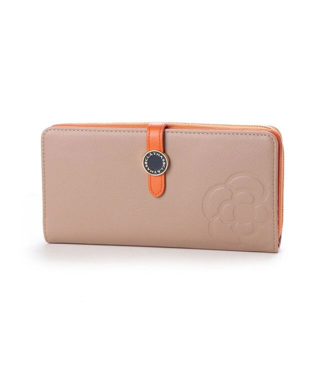 CLATHAS ブラン ラウンドファスナー長財布 ベージュ