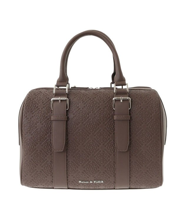 Maison de FLEUR ＦＬＥＵＲモノグラムボストンバッグ Brown
