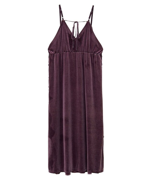 CRAFT STANDARD BOUTIQUE ベロアレース付きキャミワンピース Bordeaux