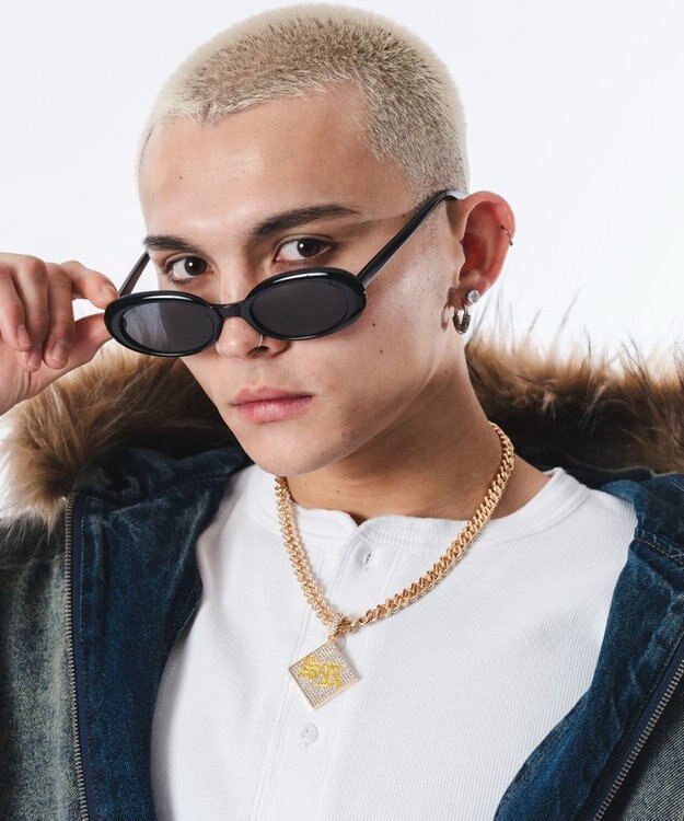 WEGO Mモチーフラインストーンネックレス 柄2