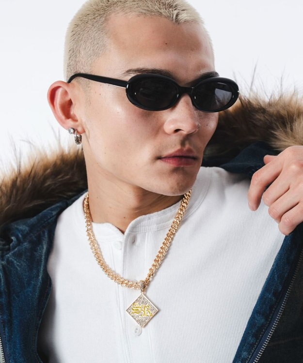 WEGO Mモチーフラインストーンネックレス 柄2