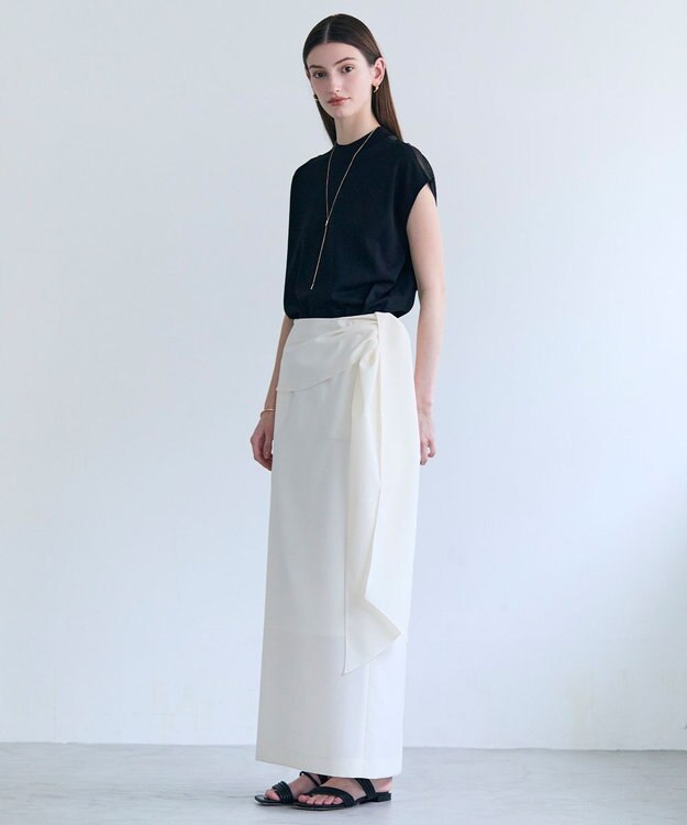 BEIGE， NADIA / シアーコンビ ストレッチニット Black