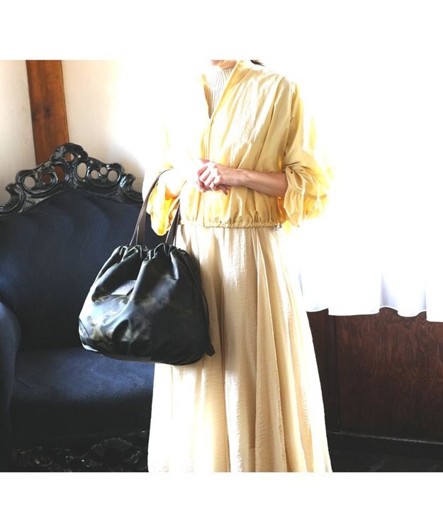 Regalo Felice 【軽量 / 大容量 / フォルムが変えられる】巾着トート / REGALO OLC(オリーブ×ブラウン)