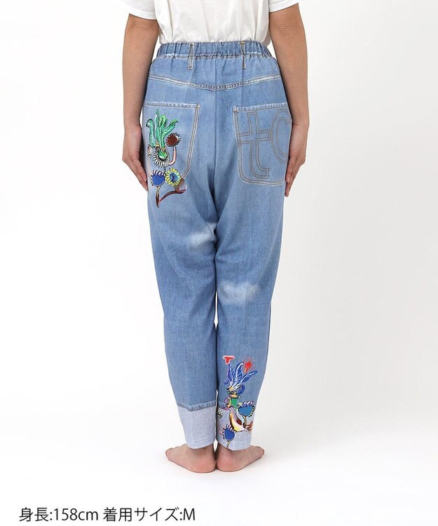 tsumori chisato SLEEP ツモリチサト ボトムス 長ズボン ルームウエア 綿100%(本体) ミニ裏毛素材 レディース UOX544 /ワコール ブルー