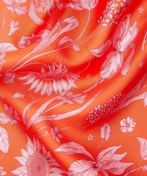 LIBERTY. モノ ミューズ 45x45 シルク スカーフ レッド